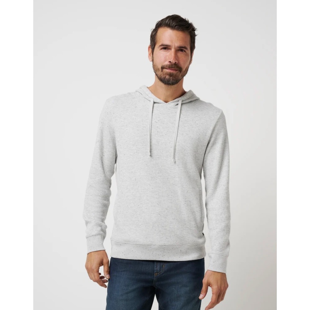 Travis Mathew Cloud Waffle Pullover Hoodie in Light Grey Men XL NWOT $170